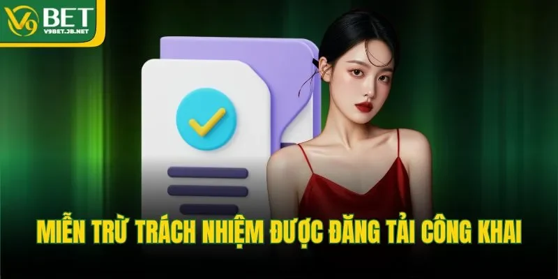 Miễn trừ trách nhiệm được đăng tải công khai