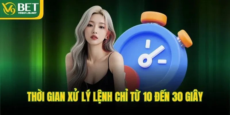 Thời gian xử lý lệnh chỉ từ 10 đến 30 giây